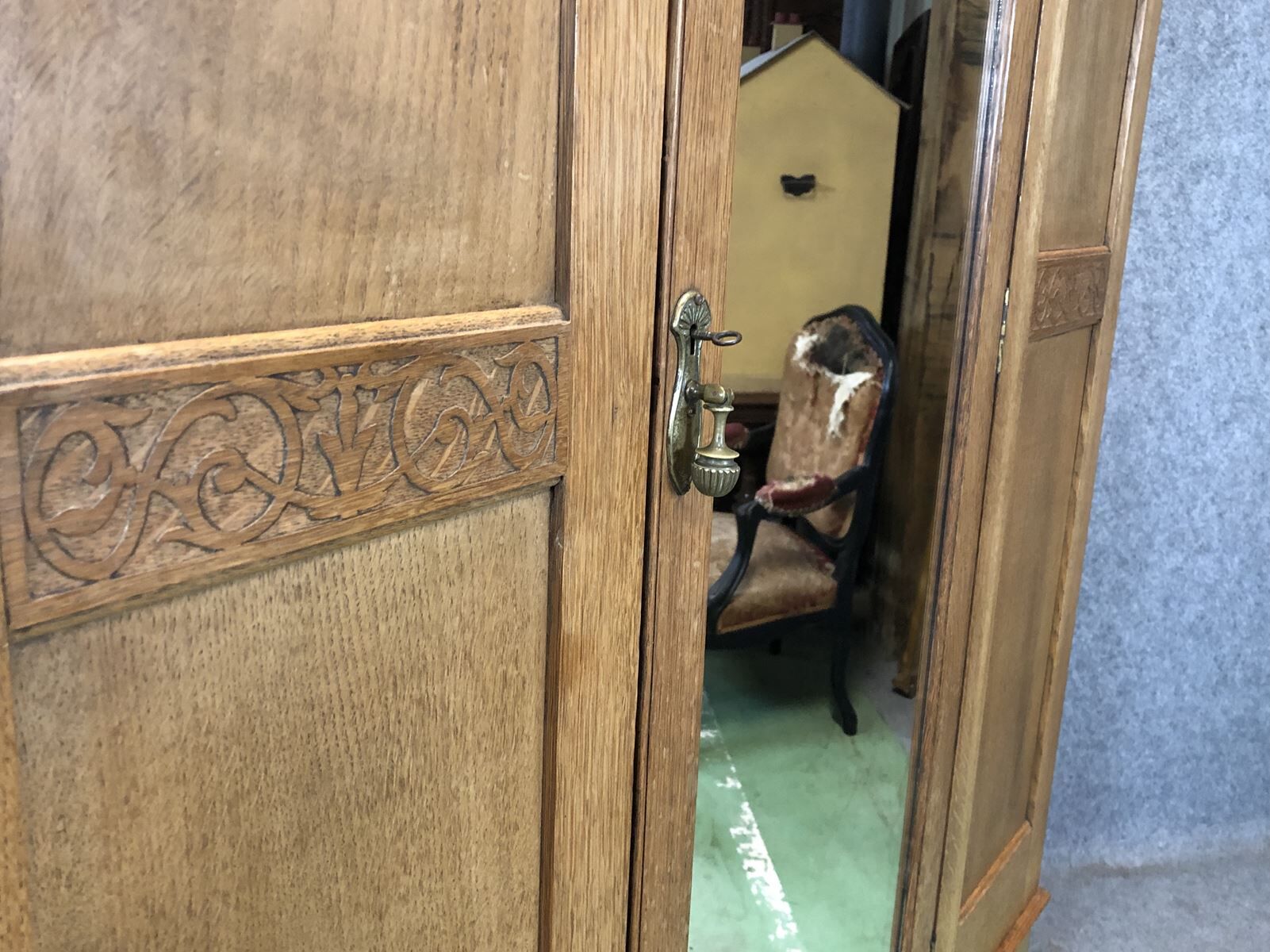 Blond oak closet - early 20th