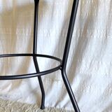 Table d'appoint vintage en métal et bois - années 50/60