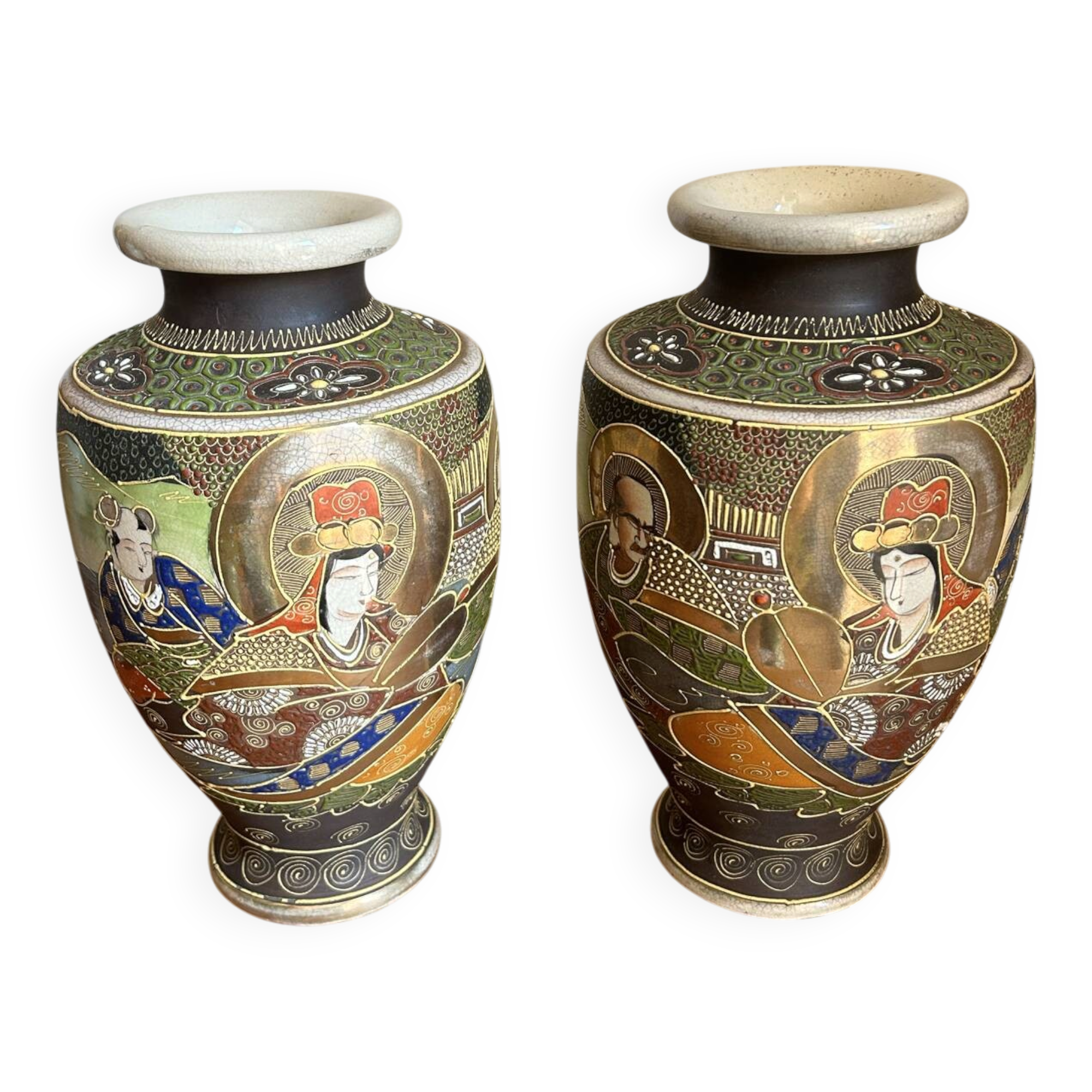Paire de vases Satsuma