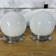 Paire de plafonniers en opaline