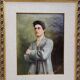 Oil painting on canvas by Pietro Mascagni, composer from the early 1900s.