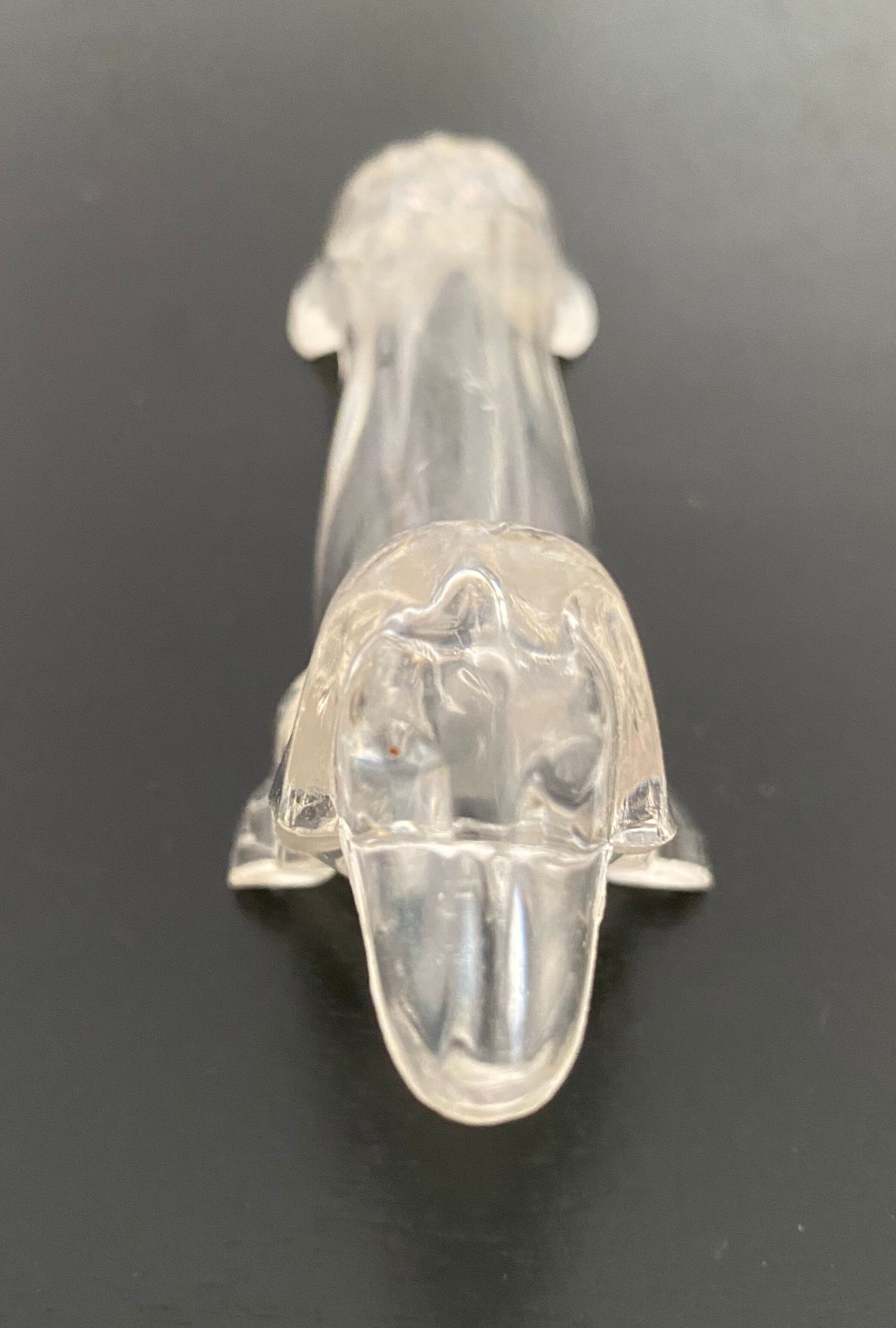 8 plastic knife holders, 70s, dachshund shape