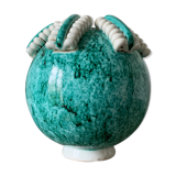 Vase green ball Gustave Asch for Primavera model ball called Sainte Radegonde