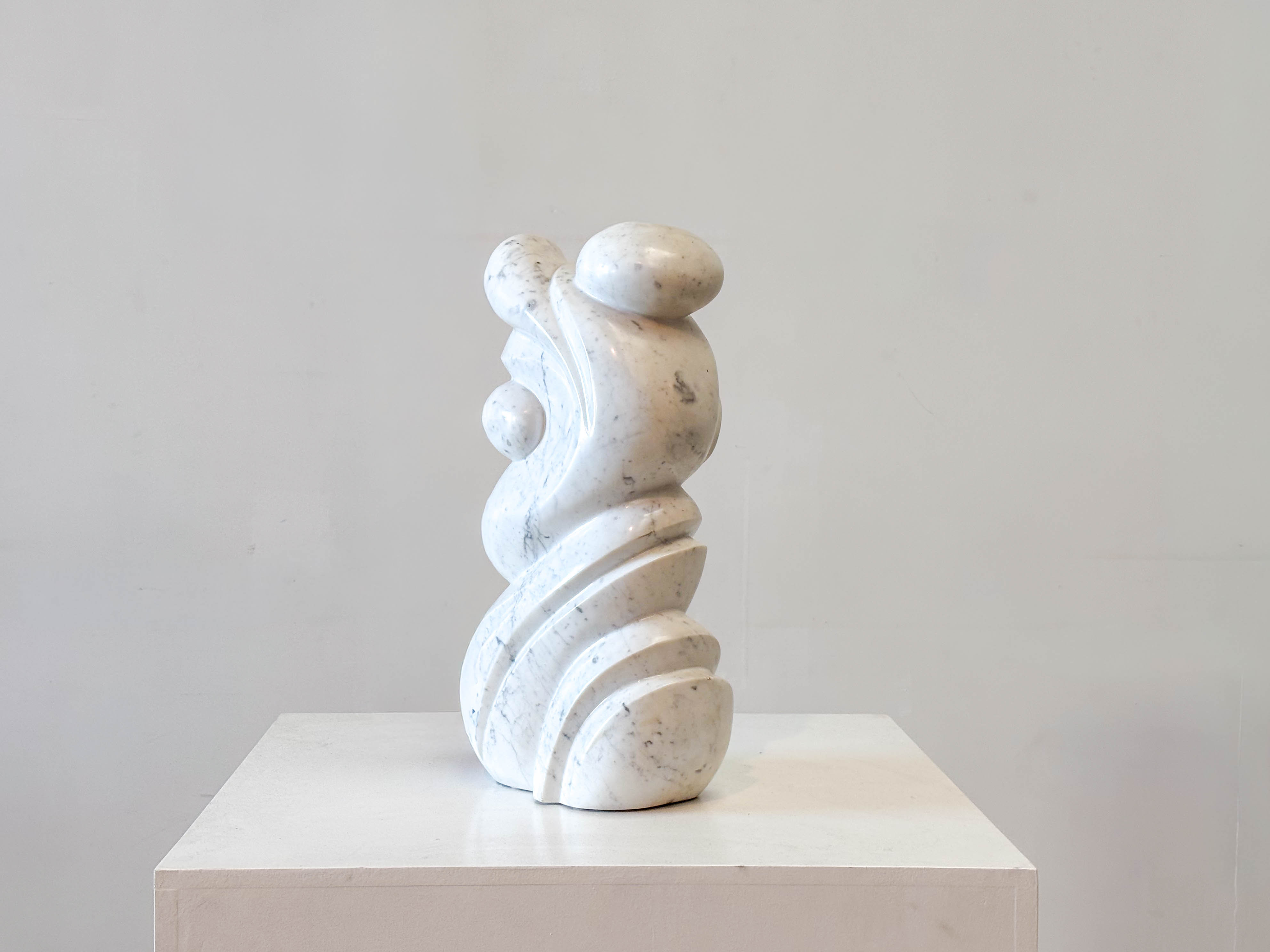 1970s Carrara marble Belgian sculpture