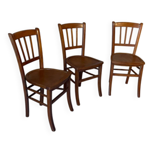Suite de 3 chaises luterma