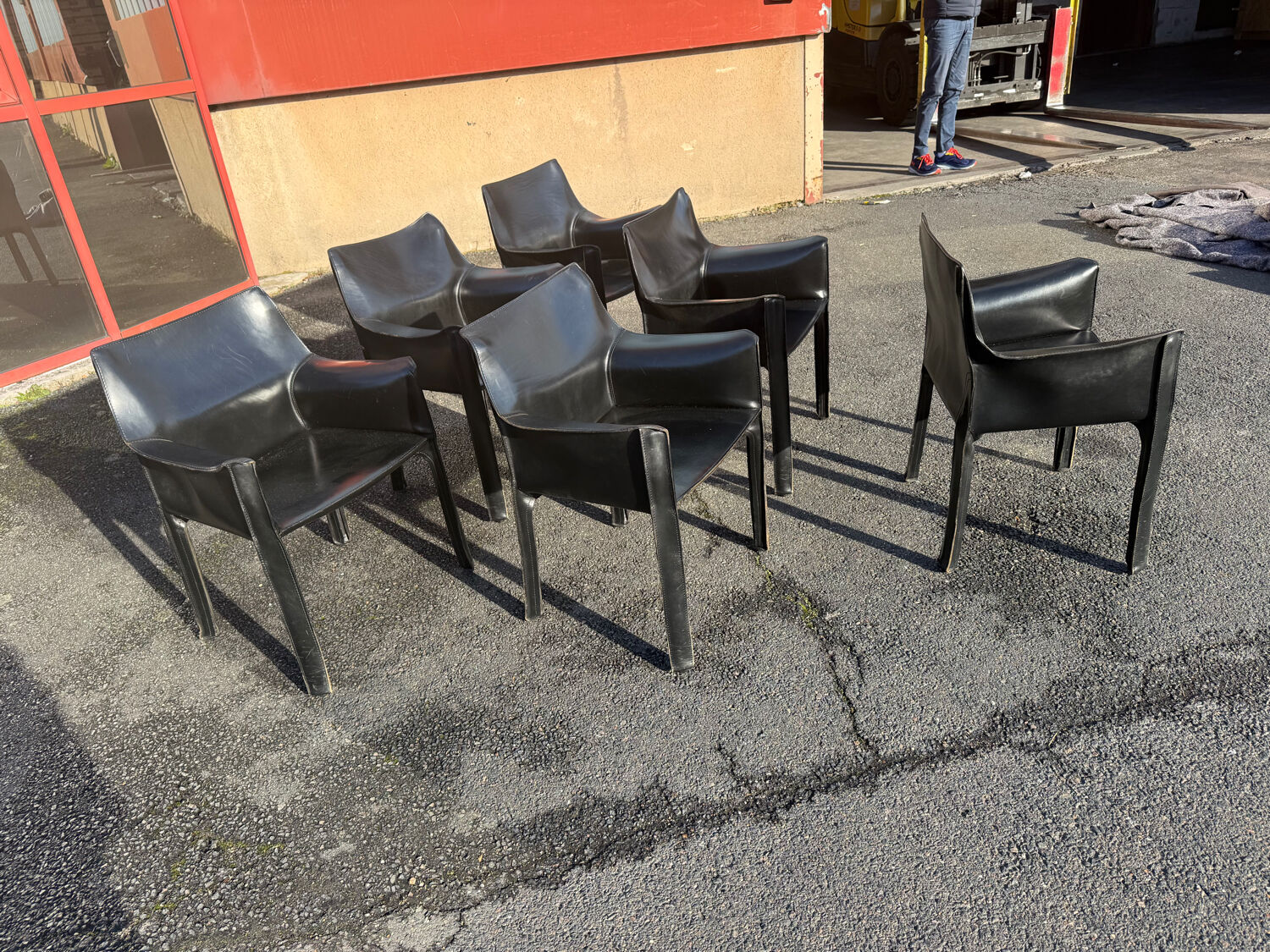 Cassina CAB 413 black armchair