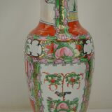 Porcelain vase with polychrome decoration - mid-20th century