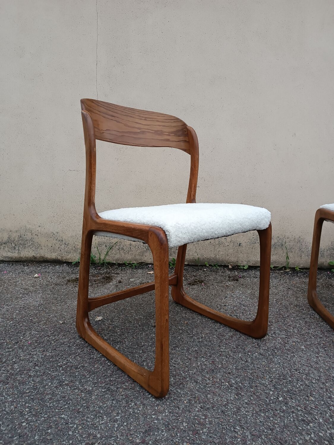 Paire de chaises Baumann traîneau