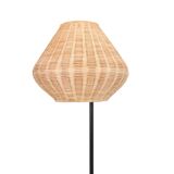 Louis Poulsen floor lamp with wicker shade by Per Iversen, 1960's