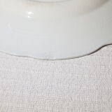 Set of 4 dessert plates in earthenware of St Amand model Regency, iron earth