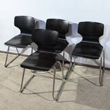Set of 4 Pagwood Chairs, stamped Pagholz Flötotto – 1960