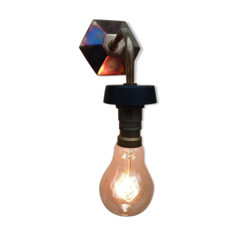 1950 black and gold minimalist wall light