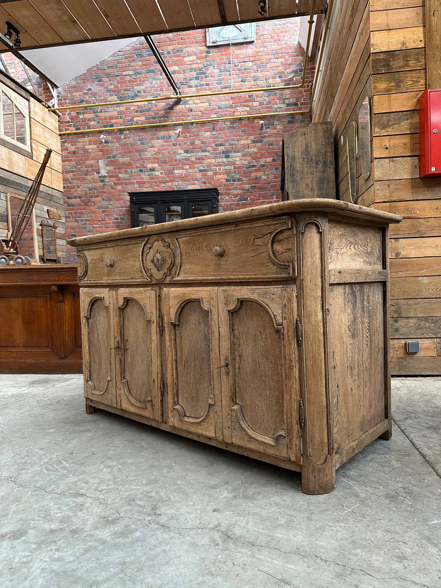 Atypical 19th century oak sideboard