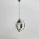 Mid-century glass sphere hanging pendant glass lamp design 1970’s space age Italy