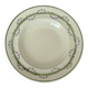 Assiette creuse Longwy terre de fer polychrome violet et vert modèle L