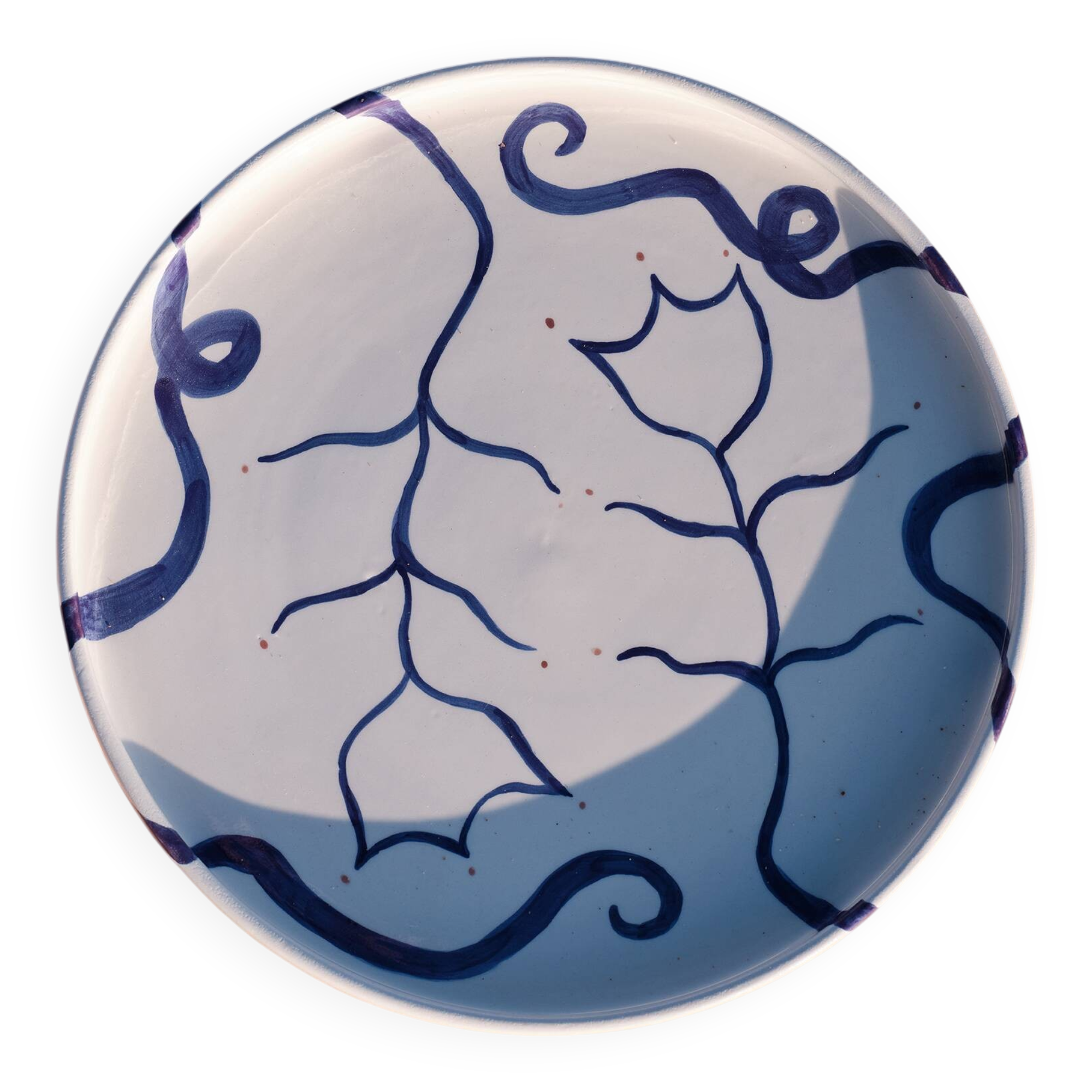 Fleurs de l'océan - plateau en céramique