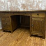 Bureau exotique hévéa massif 5 tiroirs maori