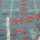 Hand-made blue carpet in pure wool  95x215cm