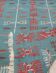 Hand-made blue carpet in pure wool  95x215cm