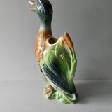 Duck pitcher in slip, Saint Clément France, 1960s