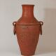 Monumental sun vase "Fat Lava" from the mid-century, with a rare movable ceramic handle handmade.