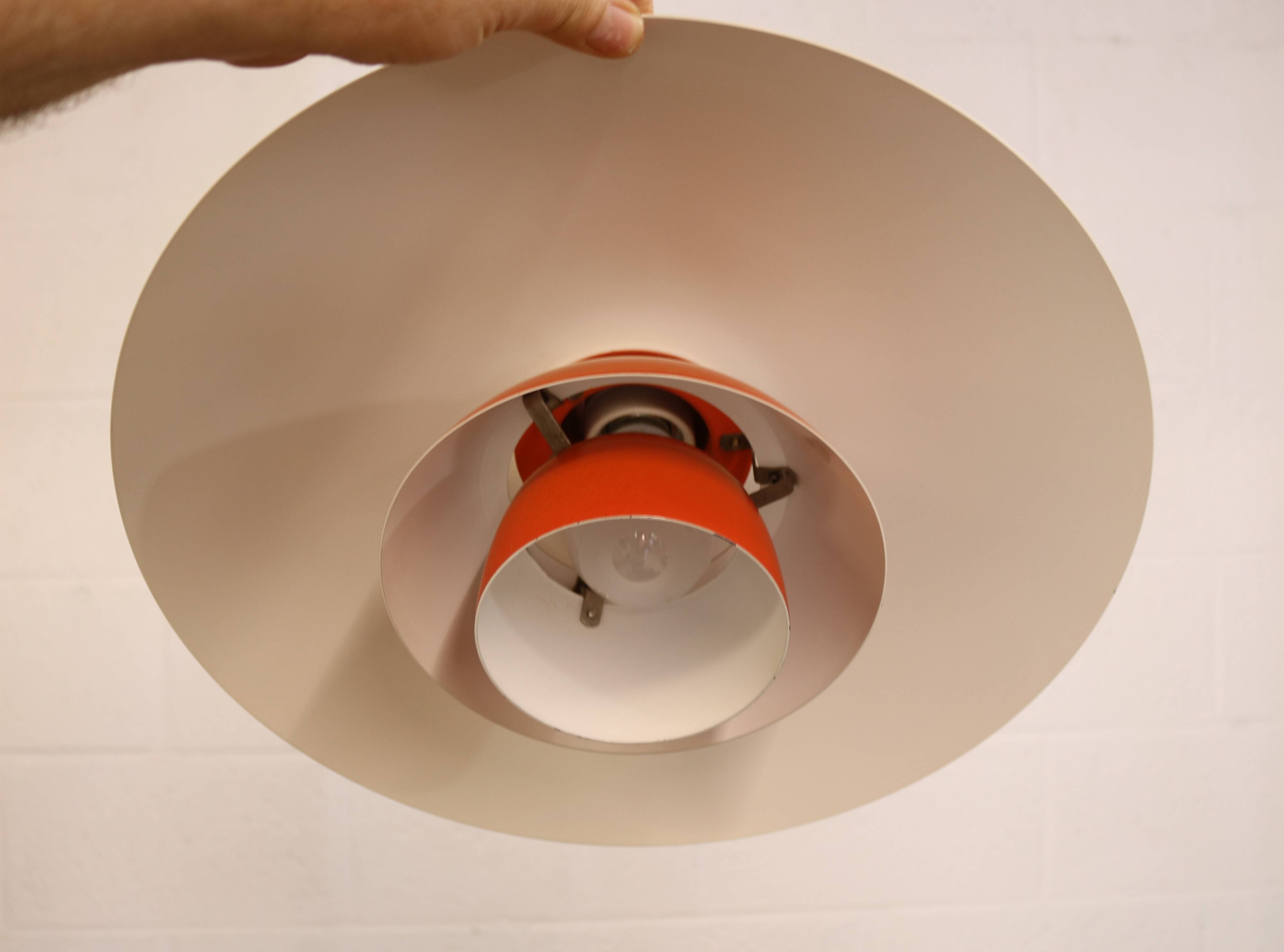 Vintage LOUIS POULSEN PH 4/3 Lamp - 70s Danish Mid Century Modern Pendant