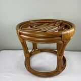 Vintage rattan pouf