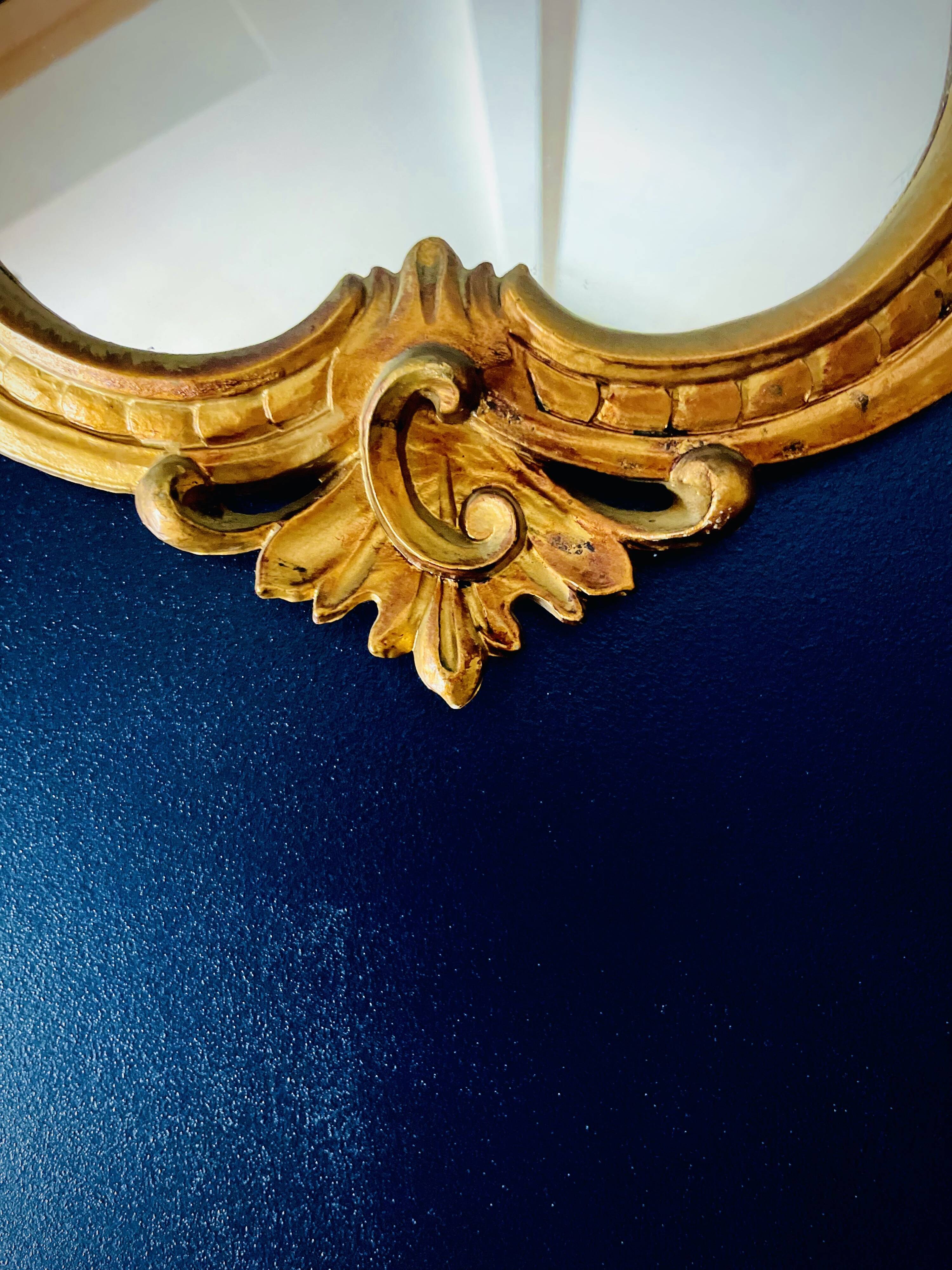 Miroir ancien anges musiciens style Victorien Baroque