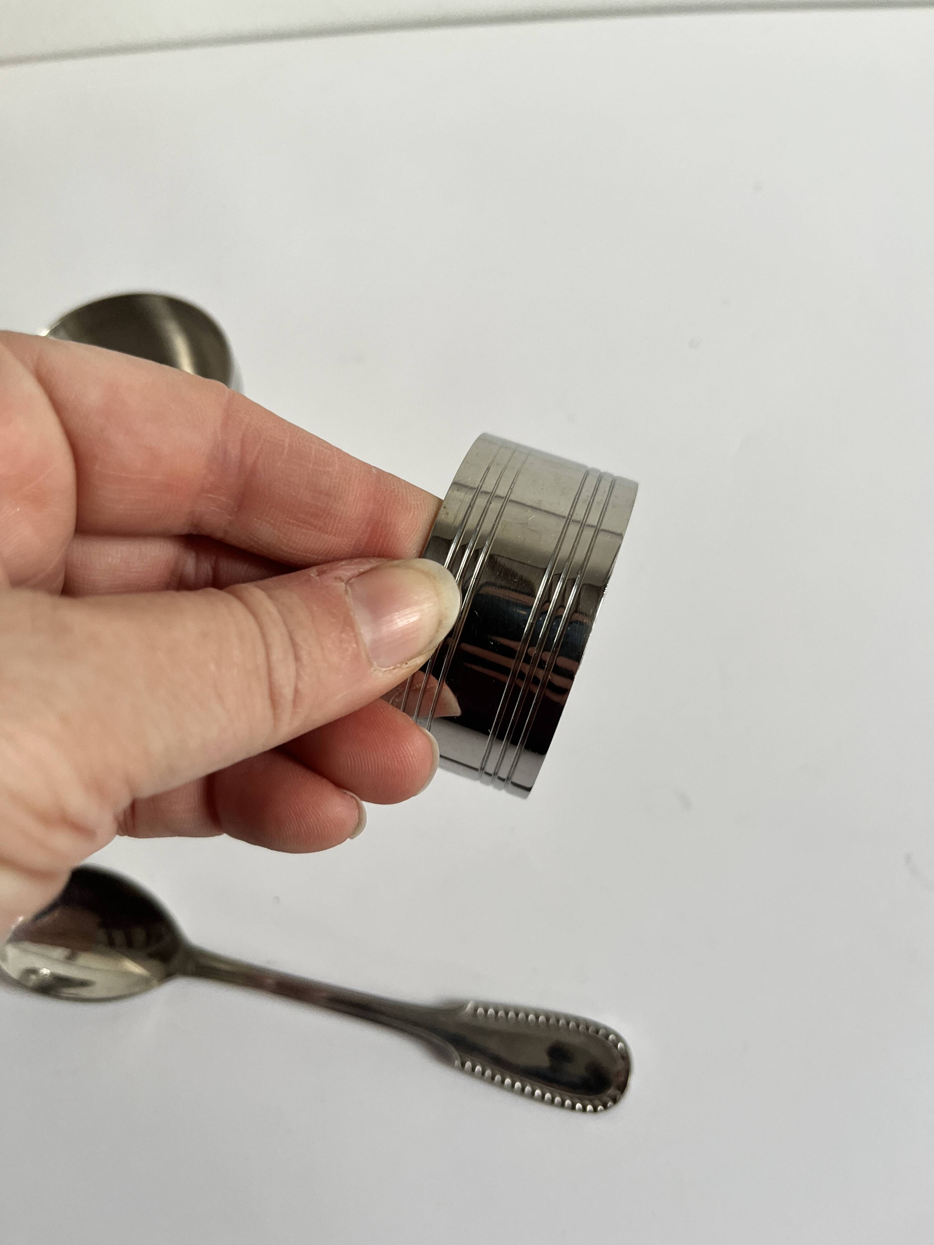 Set coquetier inox vintage