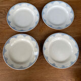 Set of 4 old plates of gien
