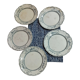 Set of 5 antique plates ridgways royal semi porcelain england delft