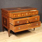 Italian inlaid chest of drawers in Louis XVI style