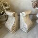 Pair of vintage patinated plaster bookends