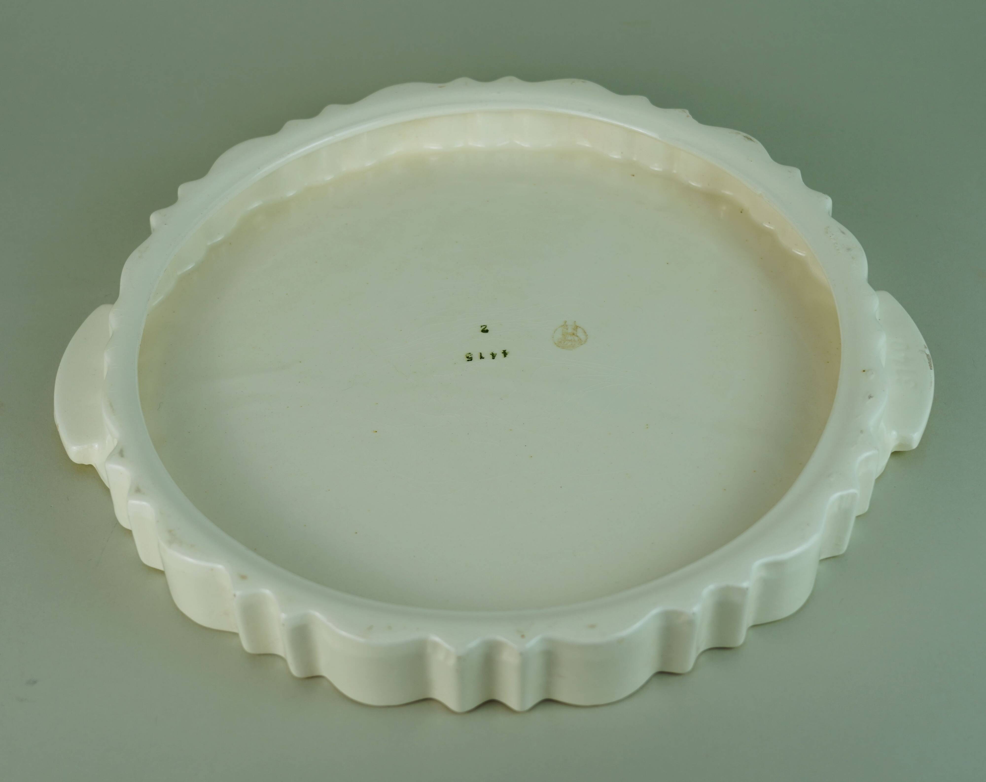 Cake plate by th. paetsch floral spray-painted decoration art deco