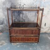 Rattan shelf