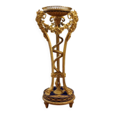 Antique gilded bronze and porcelain tripod, France, 19th century