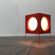 Cube Floor Lamp T-267 Swiss Space Age by Carl Moor for BAG Turgi, 1960s