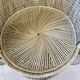 Vintage Peacock Cobra Chair / 1970s  King Rattan Chair in Emmanuelle Style