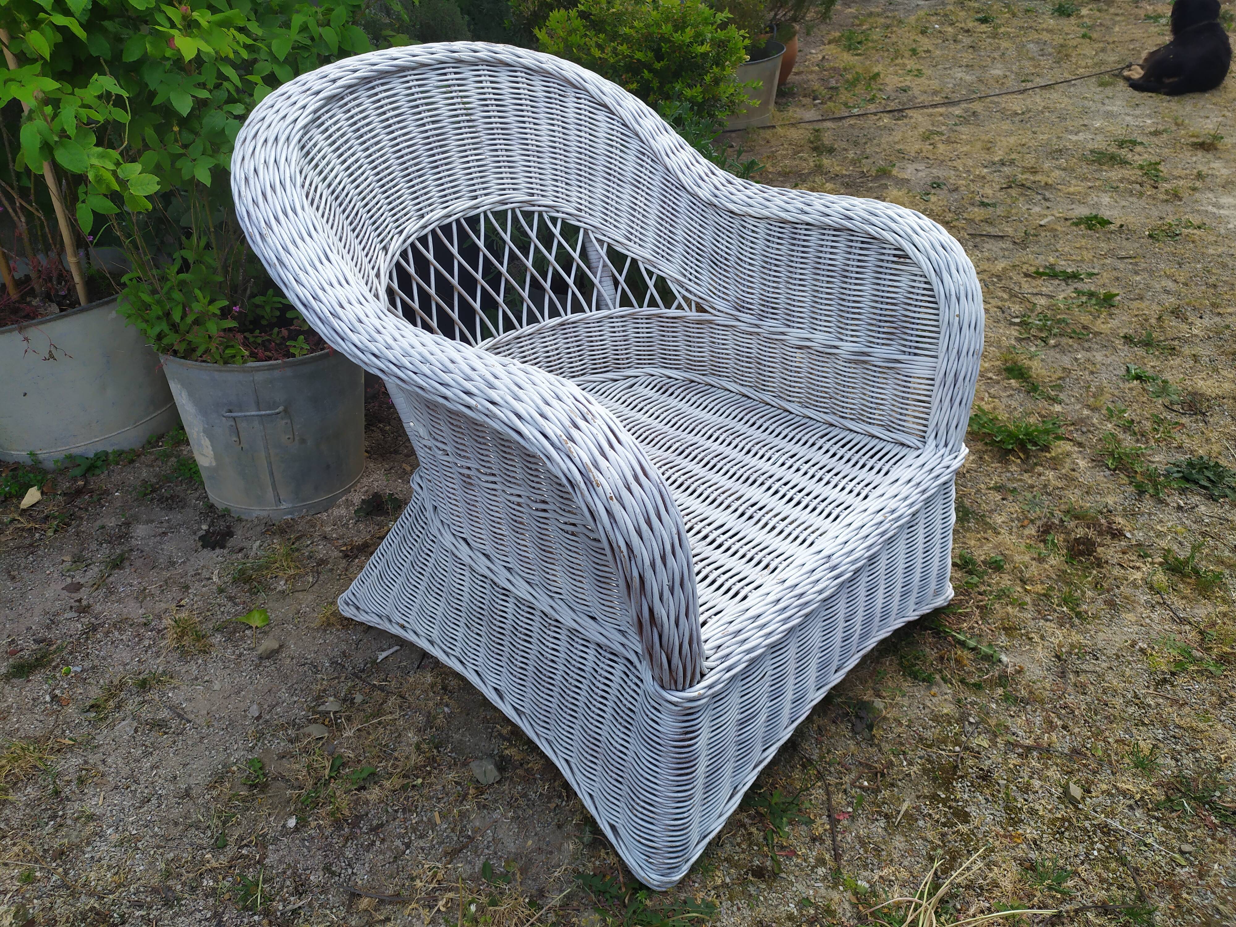 Rattan armchair