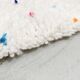 Berber carpet beni ouarain ecru with multicolored polka dots 255x146m