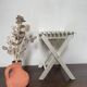 Tabouret de pêche à lattes vintage