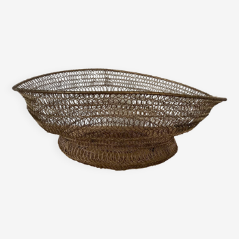 Woven metal basket