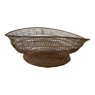 Woven metal basket