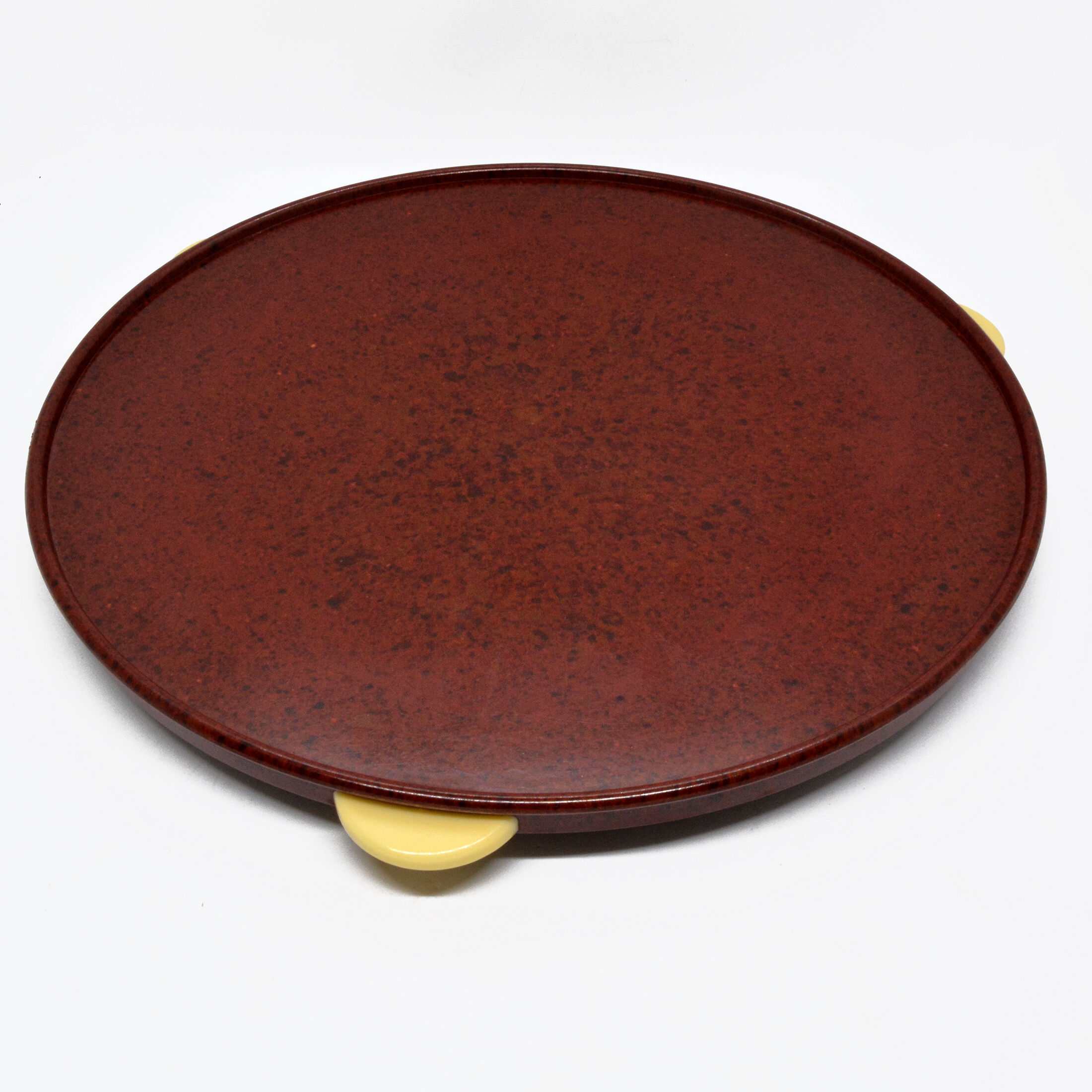 Bakelite tray kreutz art deco rotary cake dish, germany, 1930s