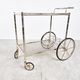 Chromed faux bamboo bar cart, Orsenigo Italy, 1970s