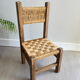 Vintage children's chair wood and rope by Audoux and Minet
