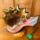 Lamp night light vintage ceramic shell fish.