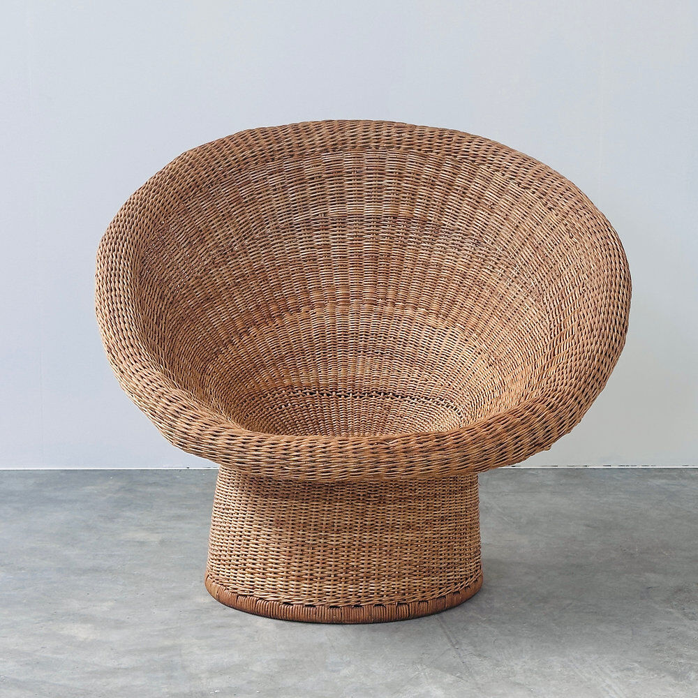 Egon Eiermann E10 wicker lounge chair, Germany, 1960s