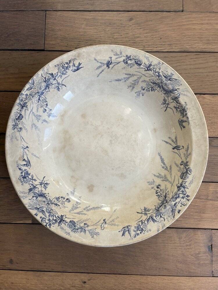 Shallow dish Creil and Montereau model Linotte diameter 28 cm