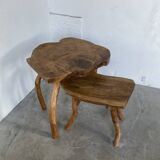 Pair of elm side tables